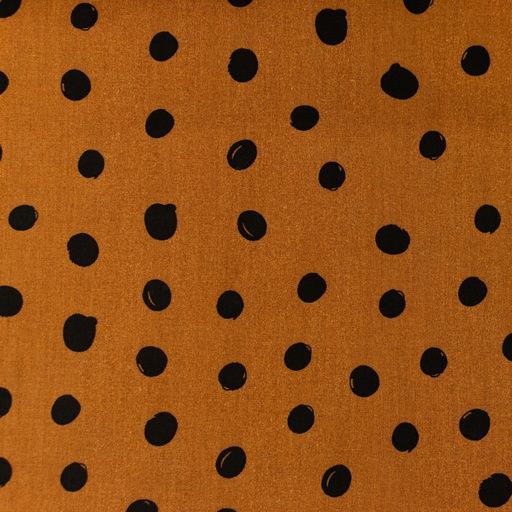 BOMULD - POPLIN - Draw Dots Snoozy Fabrics - BRICK