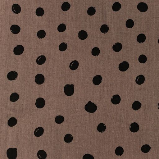 BOMULD - POPLIN - Draw Dots Snoozy Fabrics - MAUVE