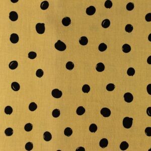 BOMULD -  POPLIN -  Draw Dots Snoozy Fabrics - CAMEL