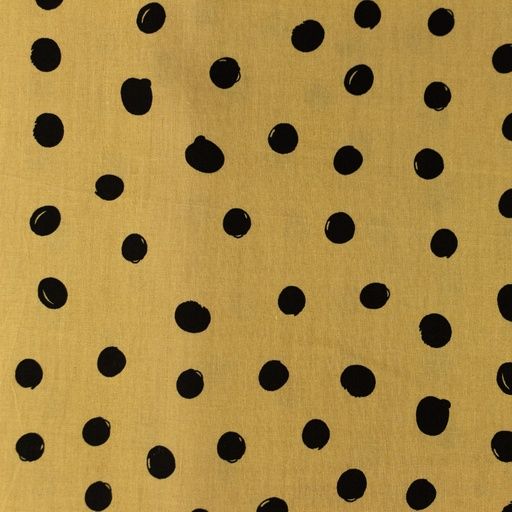 BOMULD - POPLIN - Draw Dots Snoozy Fabrics - CAMEL