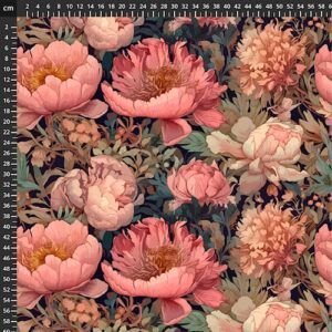 VISKOSEJERSEY - BIG FLOWERS