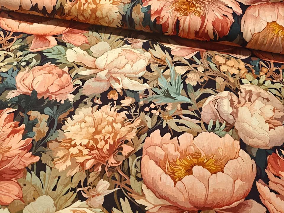 VISKOSEJERSEY - BIG FLOWERS - Billede 2