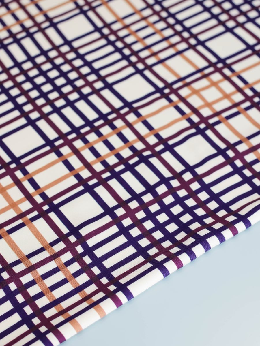 VISKOSE - VILA GRID - WINE RUSH - Twill