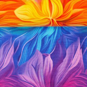 BOMULDSJERSEY - MULTICOLOR FLOWERS