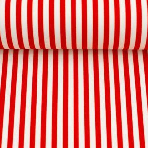 BOMULD - RØD/HVID STRIB