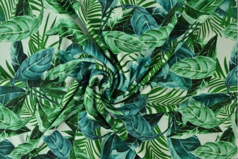 LYCRA TRÆNINGS + BADETØJ - GREEN LEAVES - UV50 - Billede 2