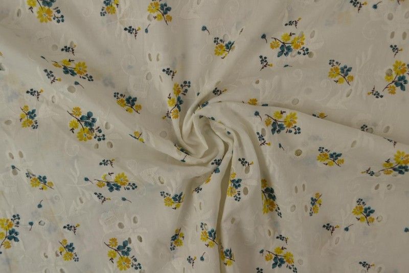 BRODERI ANGLAISE - FLOWER YELLOW