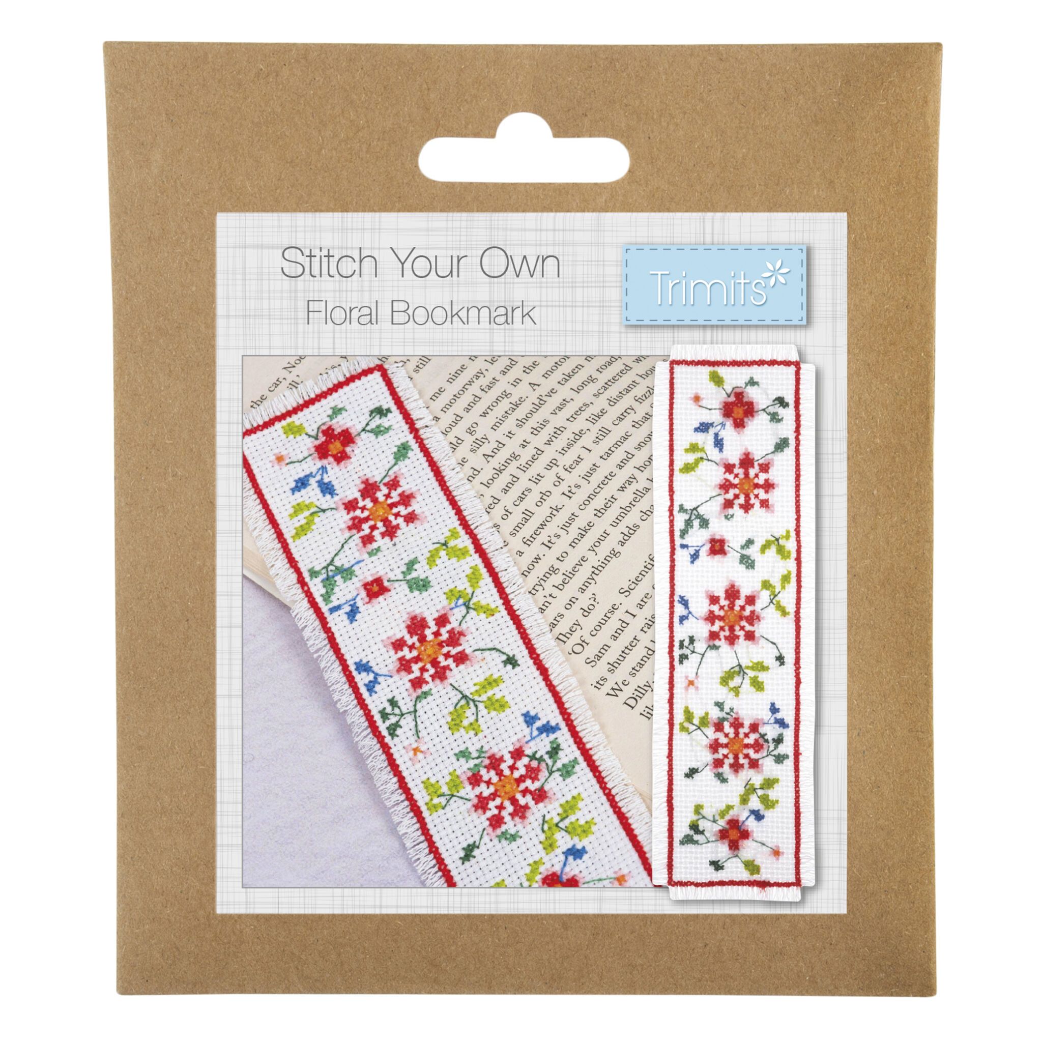 BRODERI KIT - BOOKMARK - FLORAL