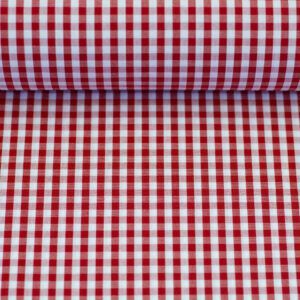 BOMULDS POPLIN - KØKKENTERN RØD - 3MM