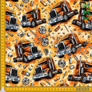 FRENCH TERRY - ORANGE TRUCK
