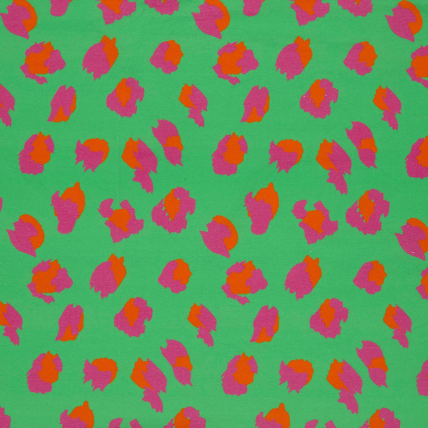 BOMULDSJERSEY – LEOPARD GRØN - Billede 4