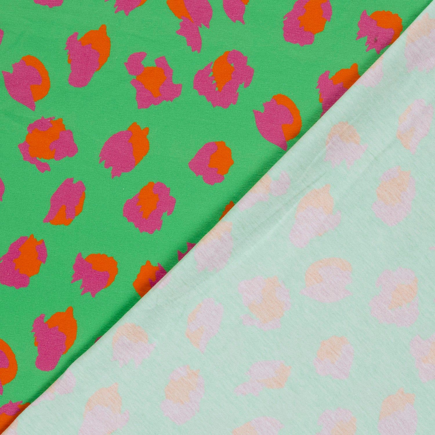 BOMULDSJERSEY – LEOPARD GRØN - Billede 3