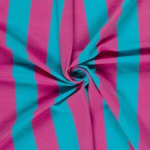 FRENCH TERRY – LEOPARD BLÅ/PINK