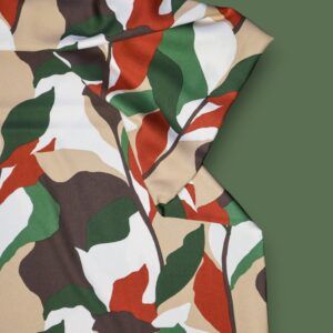VISCOSE CREPE - BOUQUET - GREEN KHAKI