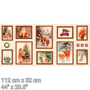 BOMULD - VINTAGE CHRISTMAS - PANEL 112 CM X 52 CM