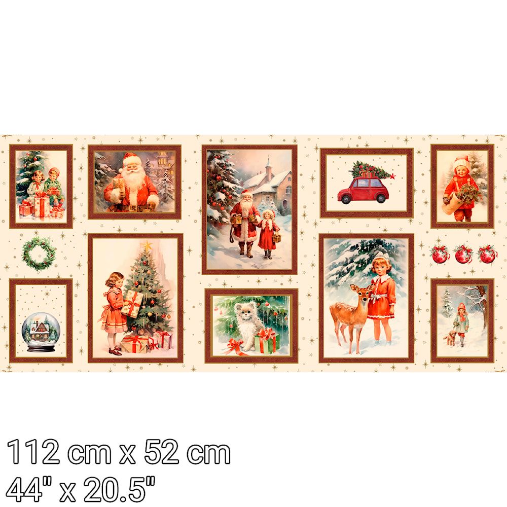 BOMULD - VINTAGE CHRISTMAS - PANEL 112 CM X 52 CM