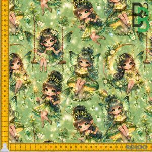 FRENCH TERRY - GreenFairy - FORUDBESTILLING