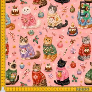 BOMULDSJERSEY - ChristmasCats FORUDBESTILLING