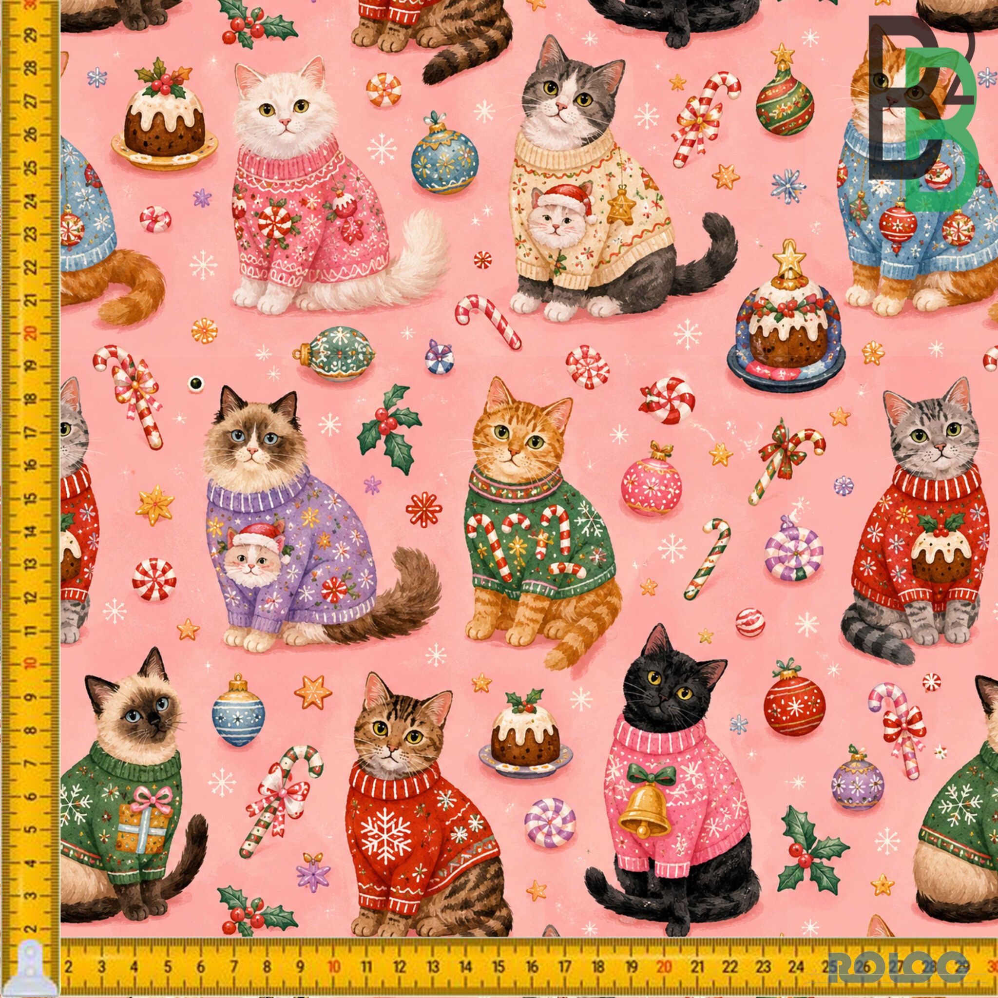 BOMULDSJERSEY - ChristmasCats FORUDBESTILLING