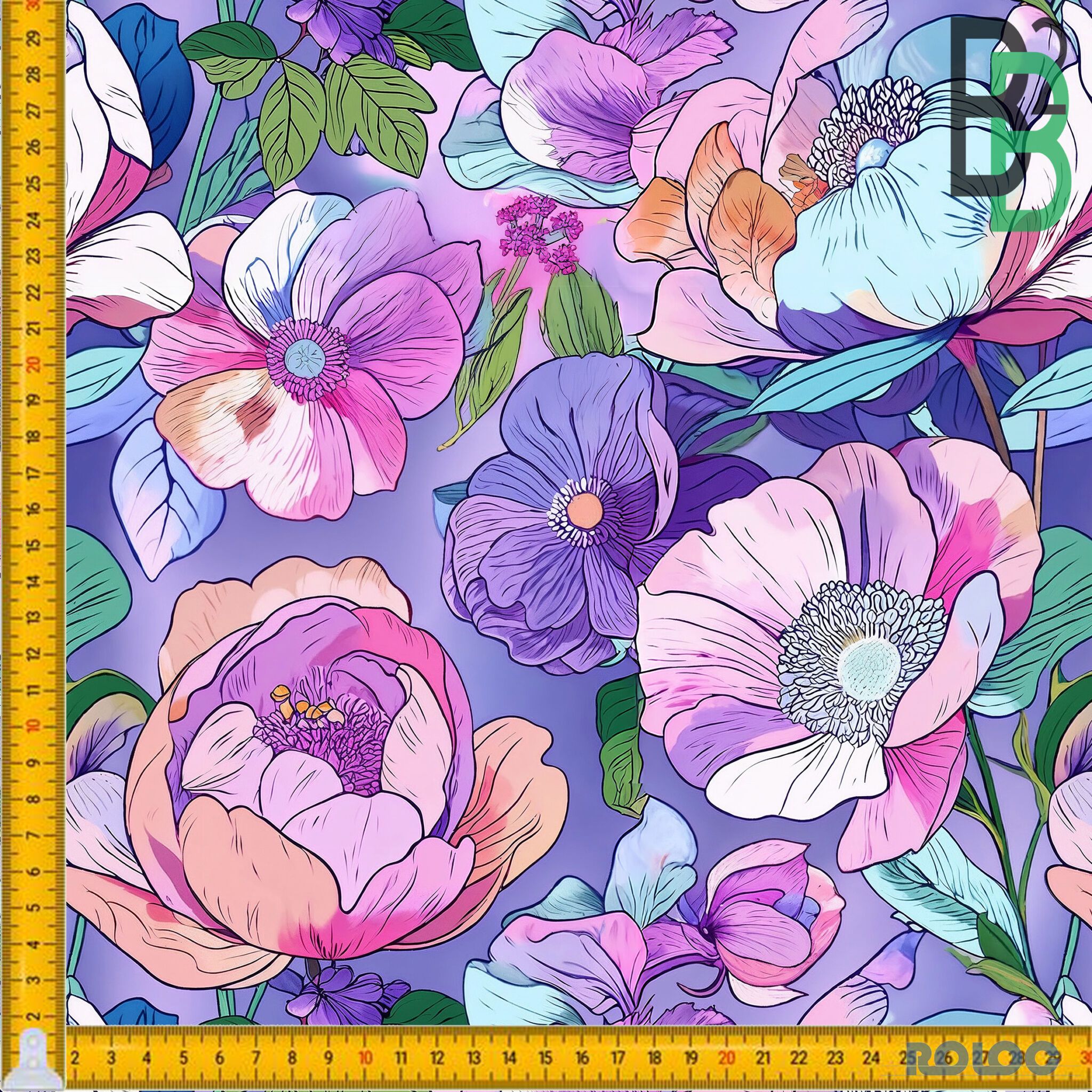 BOMULDSJERSEY - PurpleFlowers FORUDBESTILLING