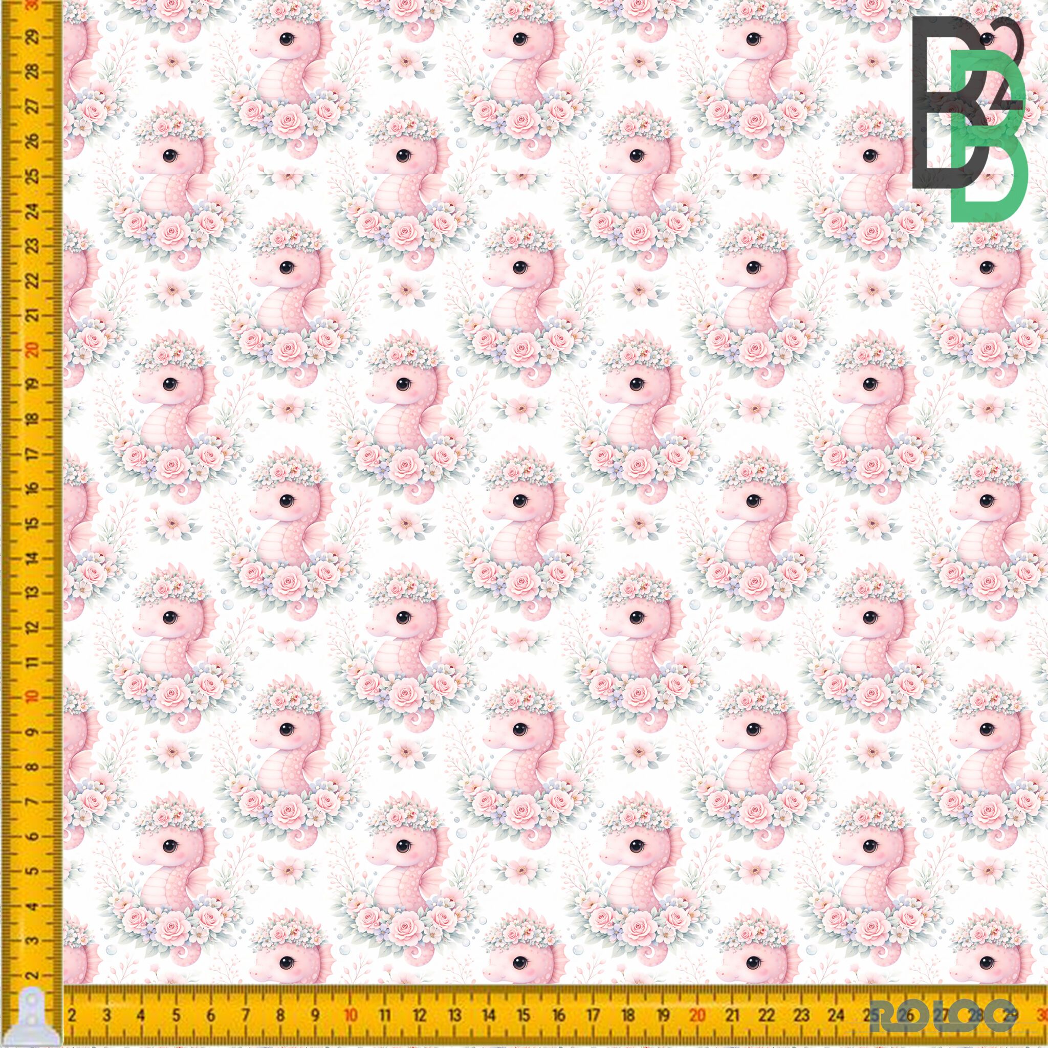 BOMULDSJERSEY - SeaHorseFloral FORUDBESTILLING