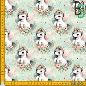 BOMULDSJERSEY - UniFloralGreen FORUDBESTILLING